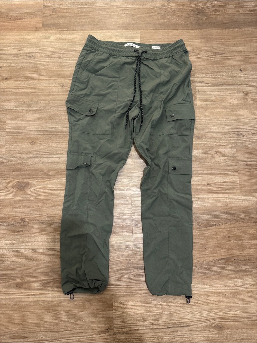 PacSun Olive Green Cargo Joggers with Drawstring Waist